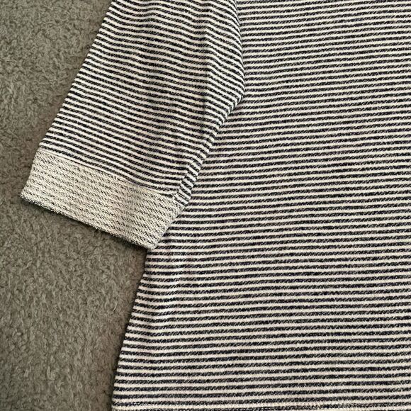 Onyx Moda Womens XL Womens Sweatshirt Top Athleisure Zipper Blue Stripe - Picture 2 of 7